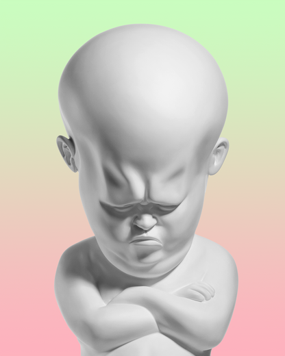 Graphics Angry Boy (green-pink)